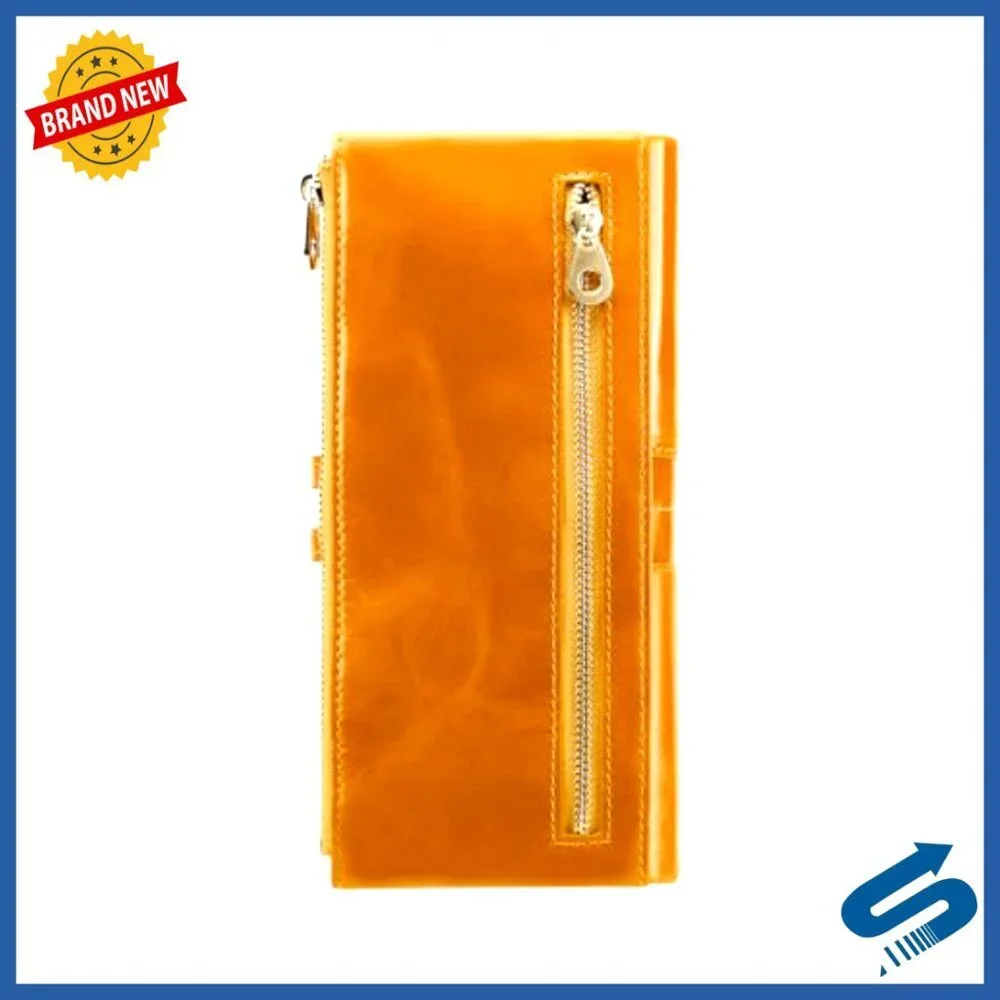 Slim Leather RFID Blocking Wallet Clutch with 14 Card Slots